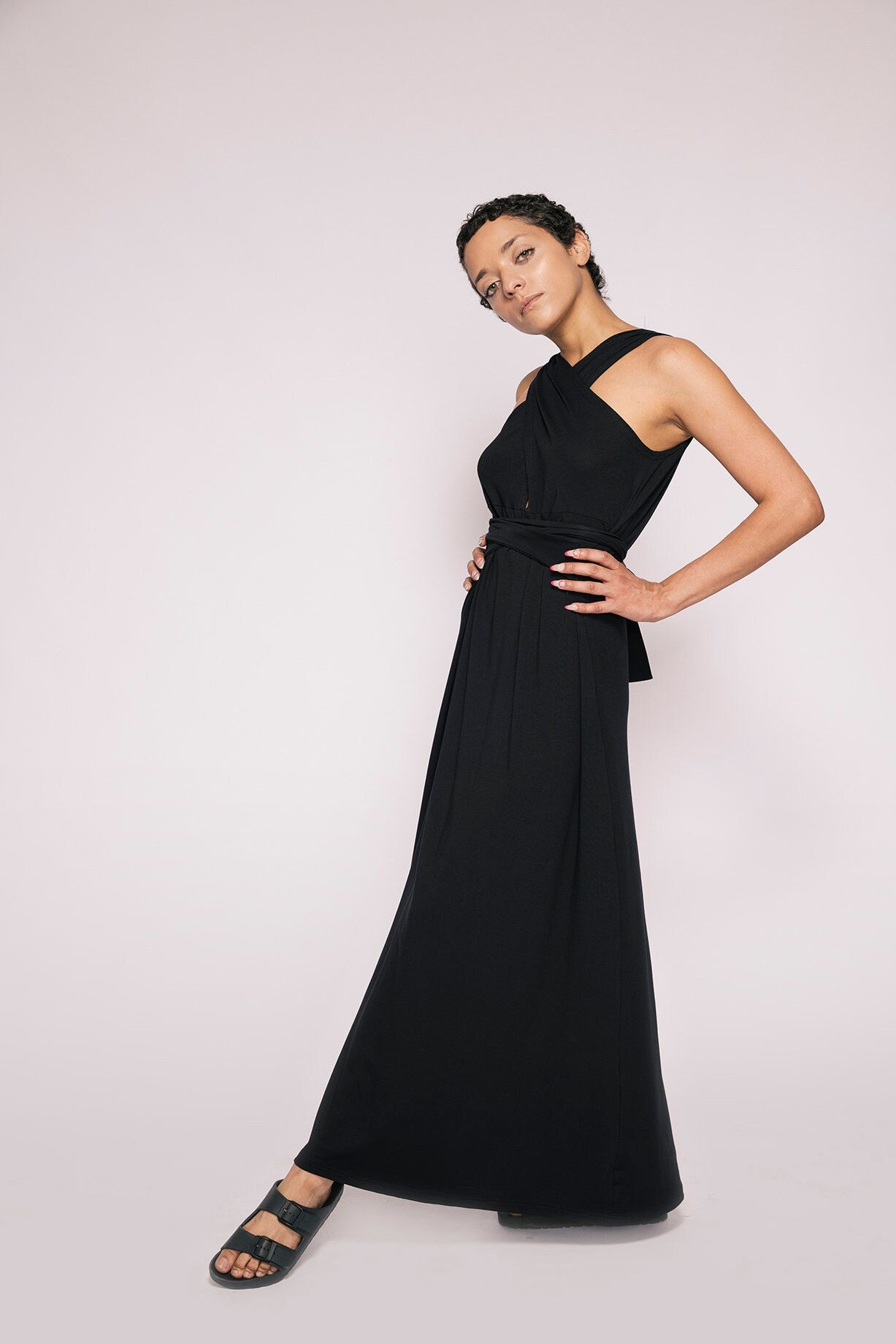 Osaka krouaze neck dress