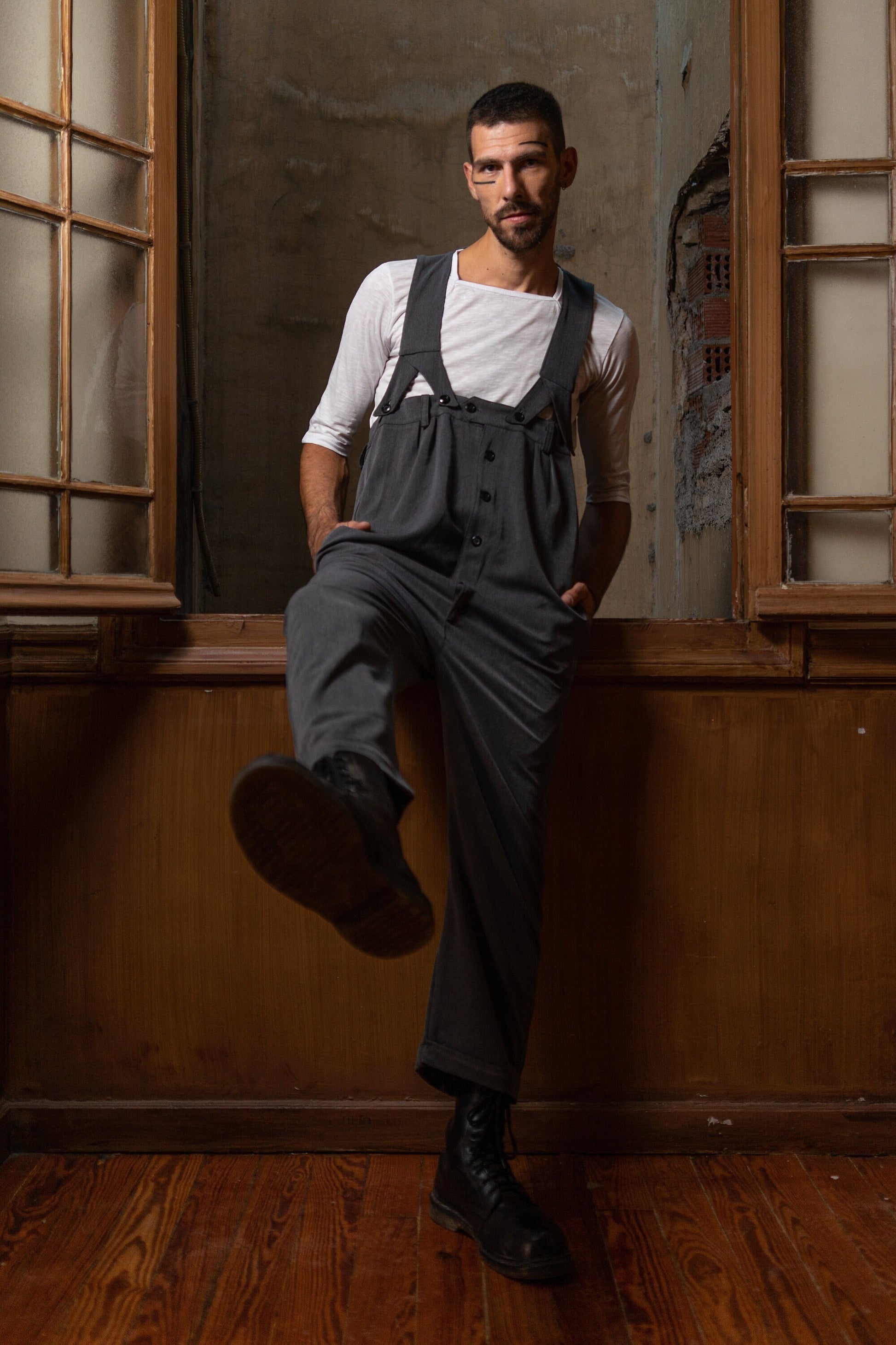 Charlie Chaplin c3p0 overall with suspenders