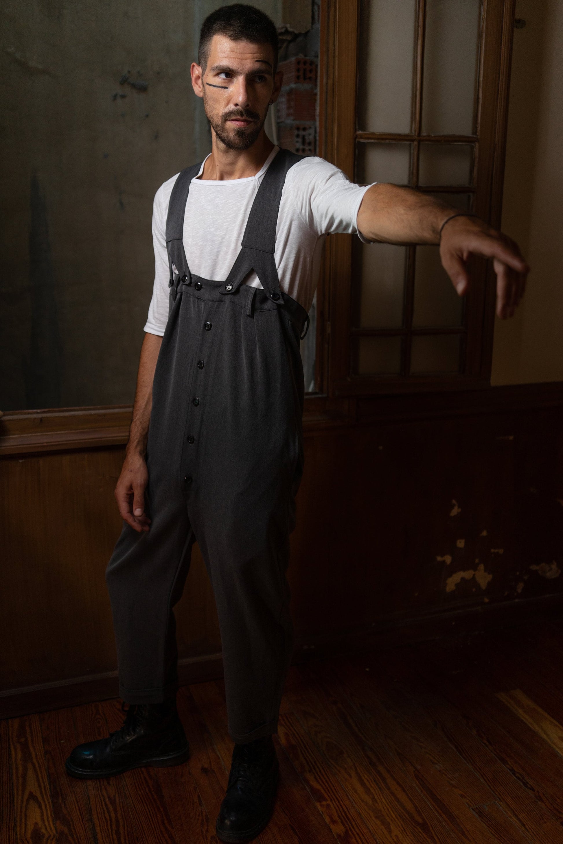 Charlie Chaplin c3p0 overall with suspenders