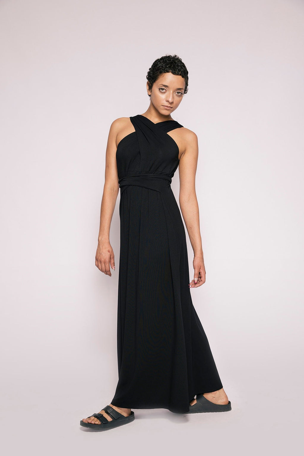 Osaka krouaze neck dress