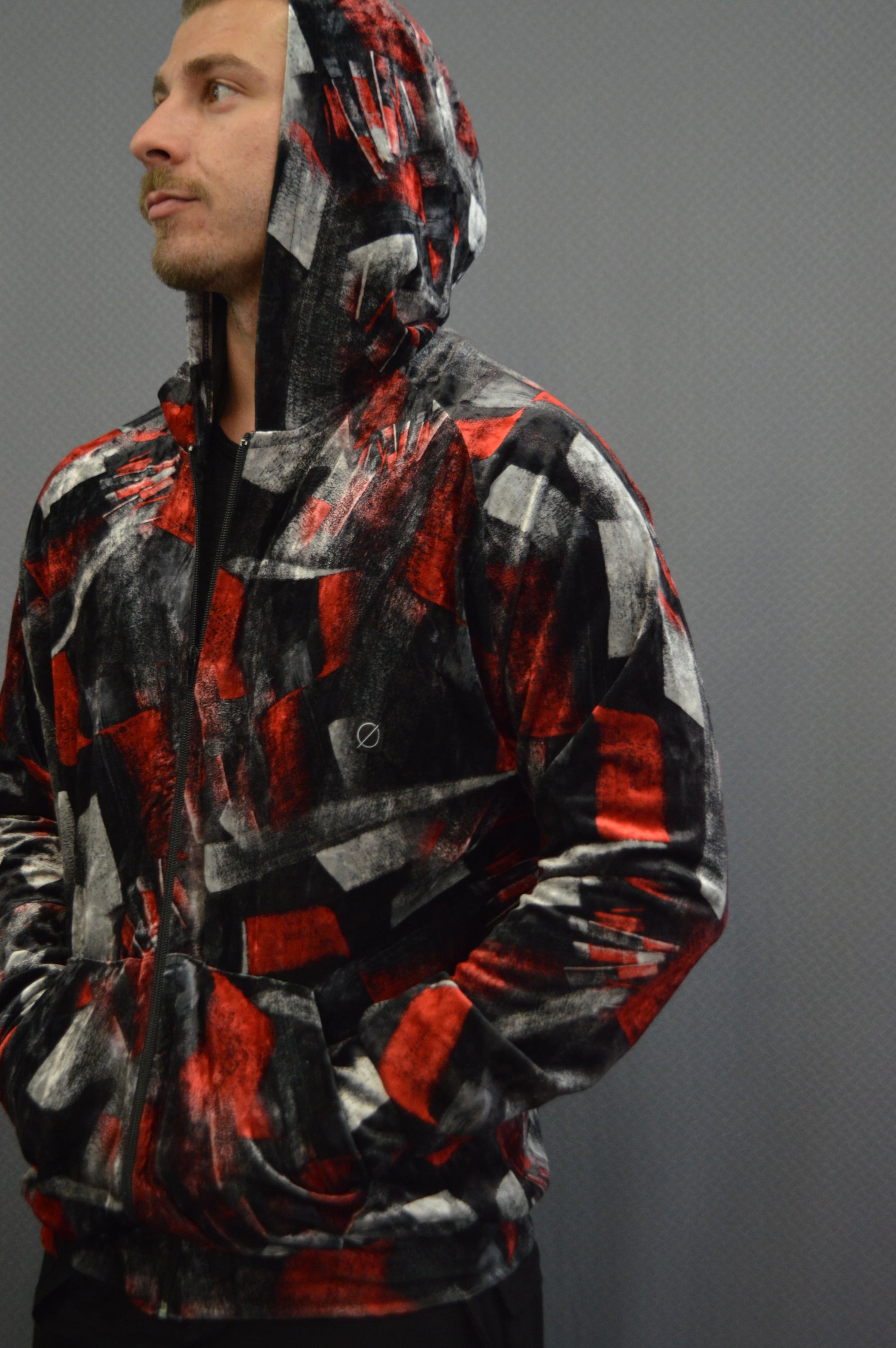 Marble Zip Hoodie