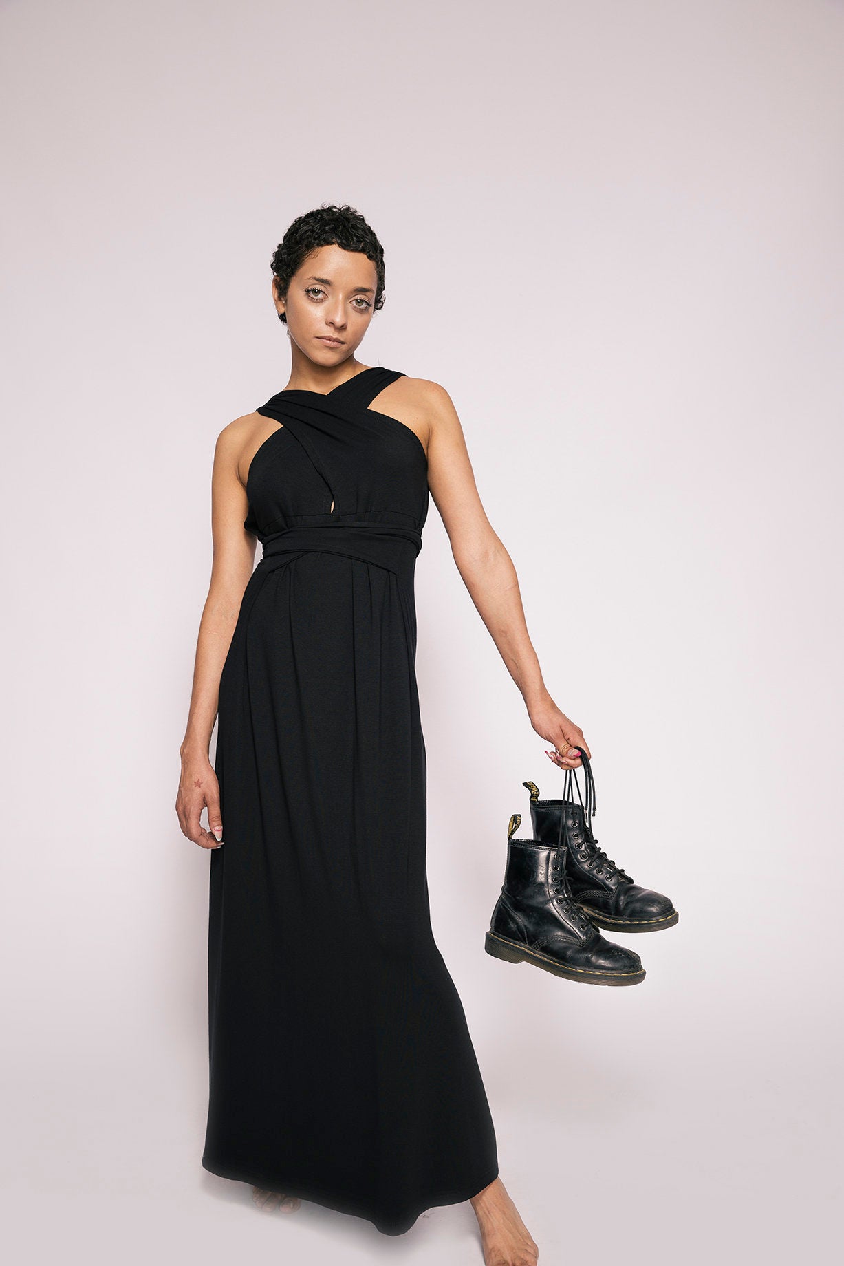 Osaka krouaze neck dress